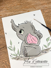 Lade das Bild in den Galerie-Viewer, Elefant mit farbigen Hintergrund - 330ml