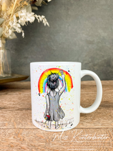 Lade das Bild in den Galerie-Viewer, Boss Tasse - Regenbogen Mädchen - 330ml