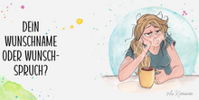 Lade das Bild in den Galerie-Viewer, Du möchtest die Frau mit deinem Namen oder Wunsch-Spruch?- Haarfarbe wählbar